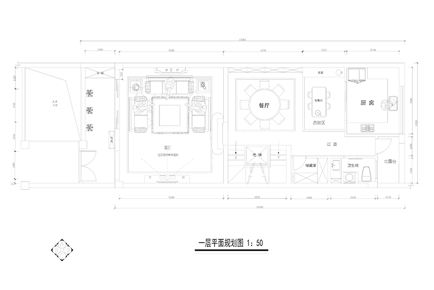一层平面图 一层平面图